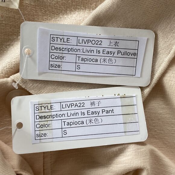 L*Space Livin' is Easy Long Sleeve Pullover Crop Top & Jogger Set in Beige - Picture 11 of 16